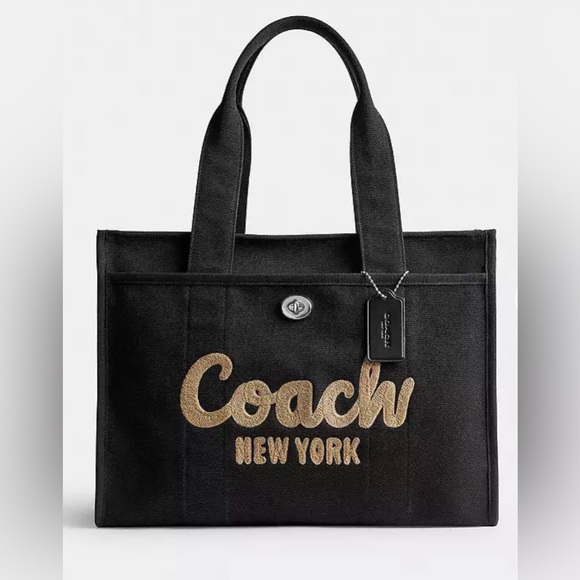 Coach Zip Cargo Bag Large Shopper Tote 42 Black CP163 NWT - Picture 5 of 9